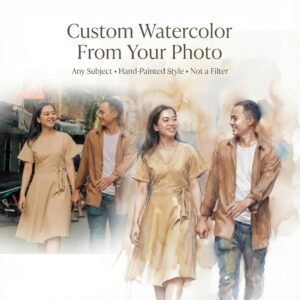 Custom Watercolor From Photo – Any Subject, Single or Multiple Photos Merged