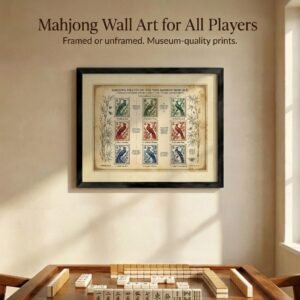 Mahjong Wall Art: One Bamboo Bird - Whimsical Vintage Style Fictional Taxonomy