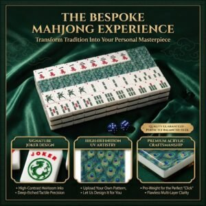 Personalized American Mahjong Set: Custom Image Tiles - Balanced Acrylic Design