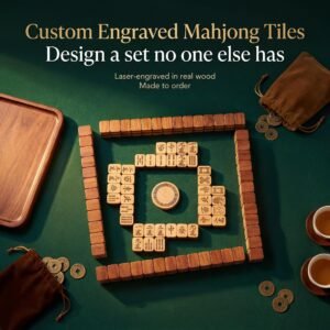 American Mahjong Tiles Set: Personalized Wood - Travel, Standard, Large