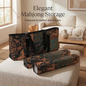 Mahjong Bag, Teal Centaur Zodiac - Cushioned Travel Friendly Case for Game Night