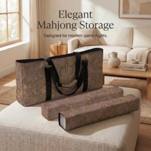 Mahjong Bag: Libra Scales Floral Print, Waterproof Organizer (Travel Set)