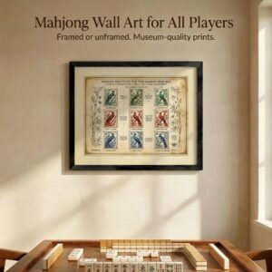 Mahjong Wall Art: One Bamboo Bird - Whimsical Vintage Style Fictional Taxonomy