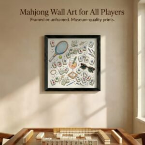 Mahjong Wall Art: Leisure Scene Watercolor (Framed or Unframed)