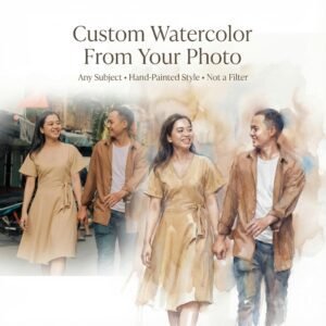 Custom Watercolor From Photo – Any Subject, Single or Multiple Photos Merged